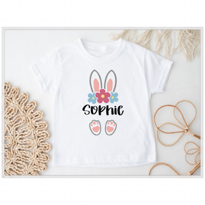 Custom Name Easter Bunny T-Shirt (Pink)